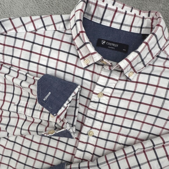 Daniel Cremieux Other - Cremieux‎ Men's Button Front Long Sleeve Shirt Size Large 100% Cotton